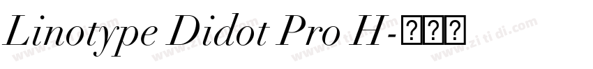 Linotype Didot Pro H字体转换